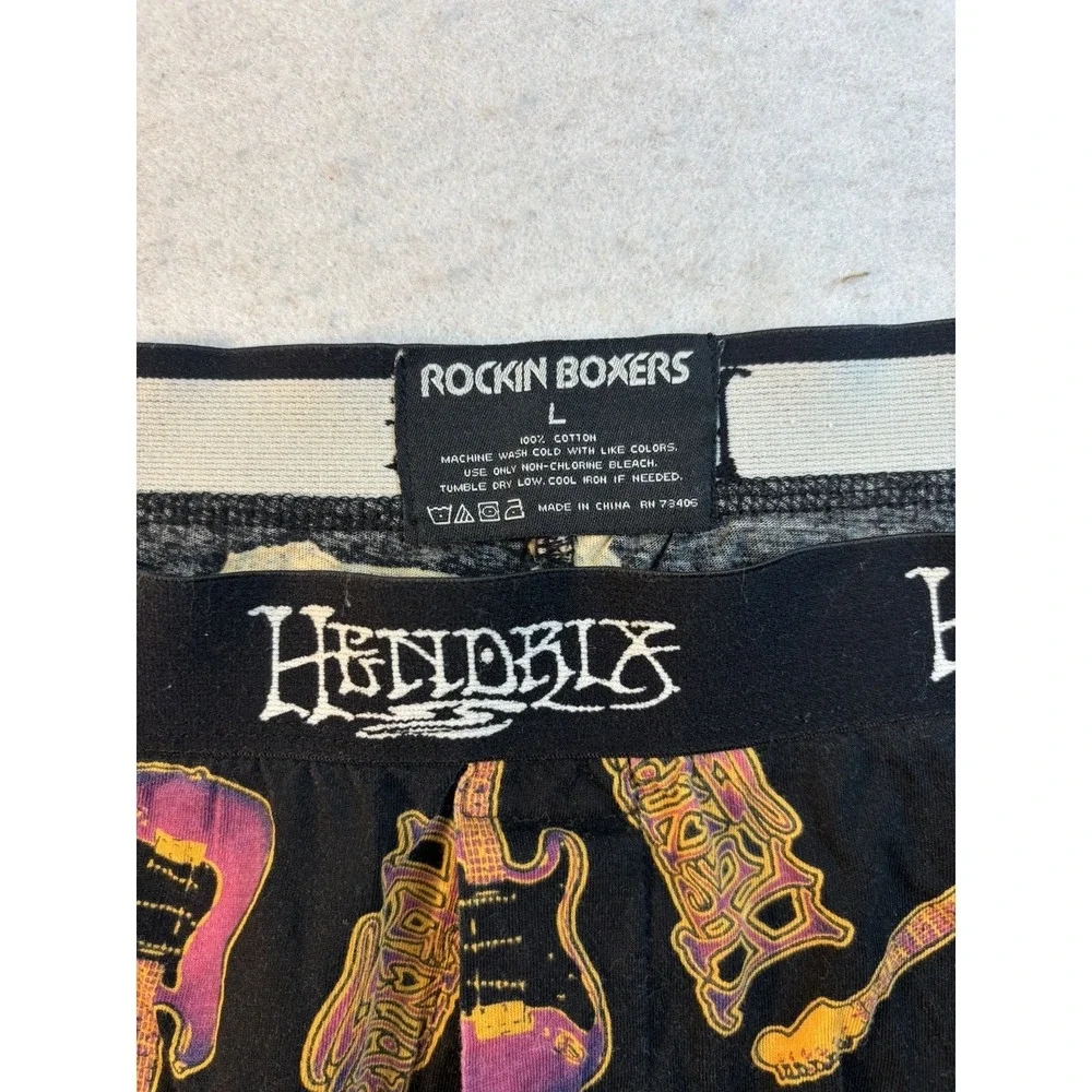 Jimi Hendrix Mens L (40x28) Guitar Print Pajama Lounge Pants Rockin Boxers